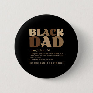Mens Black Dad Melanin Definition African American 6 Cm Round Badge