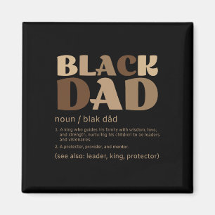 Mens Black Dad Melanin Definition African American Magnet