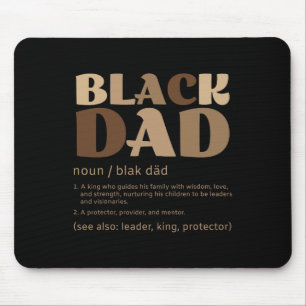 Mens Black Dad Melanin Definition African American Mouse Mat