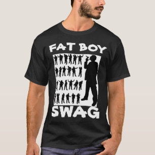 Mens Black Fat Boy Swag T-Shirt