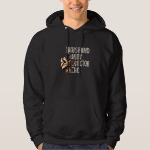 Mens Black Father Husband Daddy Protector Hero Hoodie