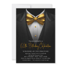 Mens Black Gold Tuxedo Any Number Birthday