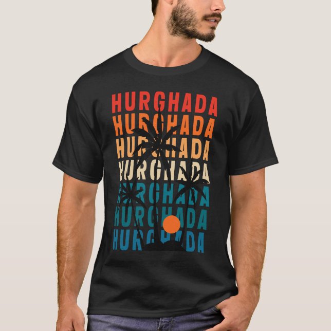 Men's Black Hurghada T-Shirt (Front)