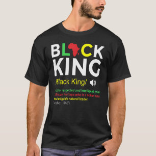 Mens Black King Black History Month T-Shirt