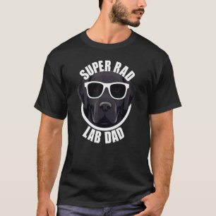 Mens Black Labrador Dad  Fatheru2019s Day Lab Dog  T-Shirt