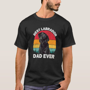 Mens Black Labrador Dad Vintage Black Lab Dad Labr T-Shirt