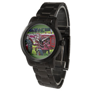 Men's Black Stainless steel Tractor watch
