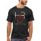 Men's Black T-Shirt/Red and White Logo and Text