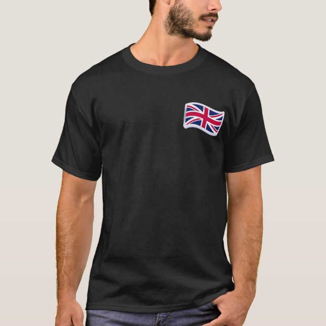Men's Black T-Shirts with Union Jack (Front)