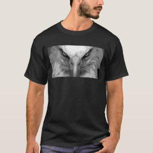 Mens Black Tees Animal Eagle Face Template Modern