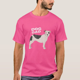 Mens Black & White American Pit Bull Terrier Dog D T-Shirt