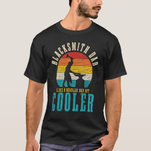Mens Blacksmith Dad Vintage Blacksmithing Forge Bl T-Shirt