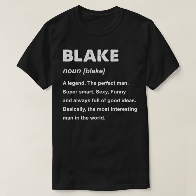 Mens Blake Name  T-Shirt (Design Front)