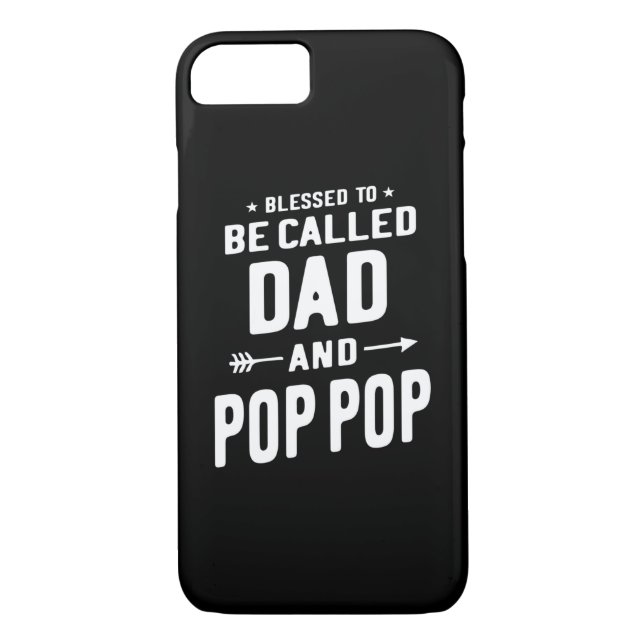 Mens Blessed To Be Called Dad and Pop-Pop Fathers Case-Mate iPhone Case (Back)