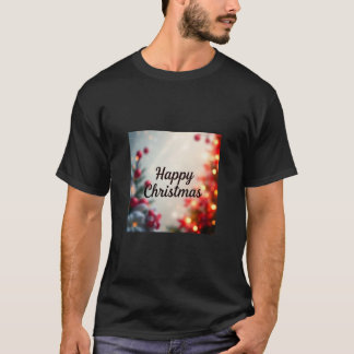 "Men's Block Colour Happy Christmas T-Shirt - Bold