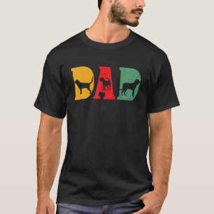 Mens Bloodhound Dog Breed Lover Vintage- DAD RETRO T-Shirt