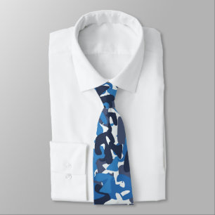 Men's Blue Blend Abstract Designer Tie
