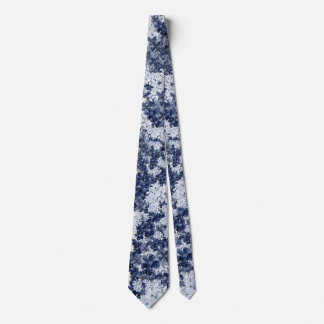 Mens blue floral wedding tie
