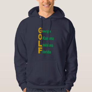 Men's Blue Hooded Sweat USA GOLF Hoodie