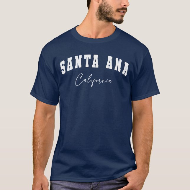 Men's Blue Santa Ana, California T-Shirt (Front)