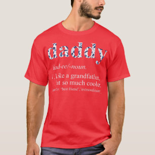 Mens Blue Tie Die Cool Daddy Like a Grandfather T-Shirt
