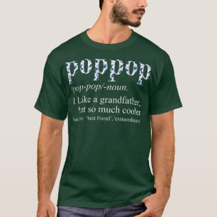 Mens Blue Tie Die Cool Poppop Like a Grandfather T-Shirt
