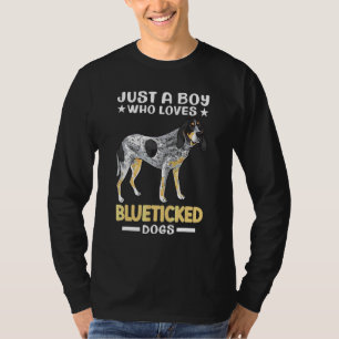 Mens Bluetick Coonhound Just A Boy Who Loves Bluet T-Shirt