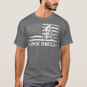 Mens BMX Bike Rider American Flag BMX Uncle Father T-Shirt