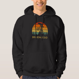 Mens Bmx Cycling  Vintage Retro Bmx Bonus Dad Fath Hoodie