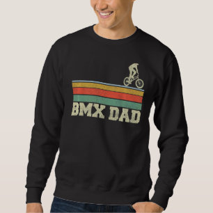 Mens Bmx Dad Vintage Style Cycling Bmx Rider Fath Sweatshirt