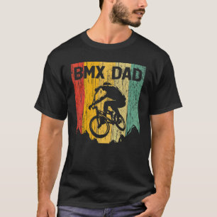 Mens Bmx Rider Vintage Bicycle Stunt  Bmx Dad Fath T-Shirt