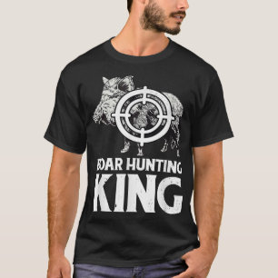 Mens Boar Hunting King Wild Boar Star Wild Boar Pi T-Shirt