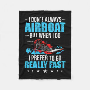 Mens boat rider airboating airboat riding boat fleece blanket