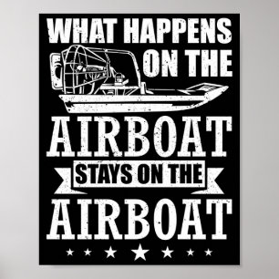 Mens boat rider airboating airboat riding boat poster