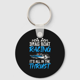 Mens boat rider drag boating boat racer driver key ring