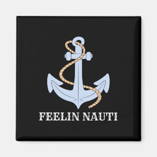 Mens boating boat owner feelin nauti pontoon magnet