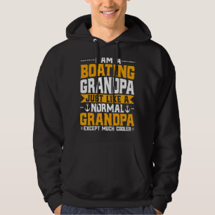 Mens Boating Grandpa Motorboating Boat Captain G Hoodie