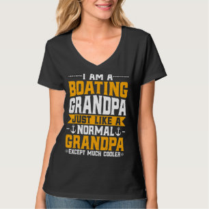 Mens Boating Grandpa Motorboating Boat Captain G T-Shirt