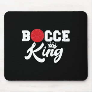 Mens Bocce King Bocci Player Italian Lawn Ball Gam Mouse Mat