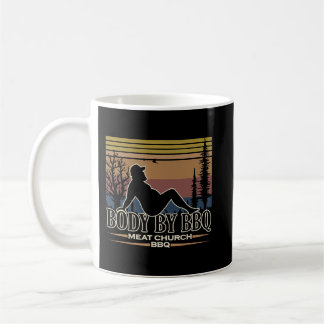 Mens Body By BBQ Vintage Meat Church Grilling Barb Coffee Mug