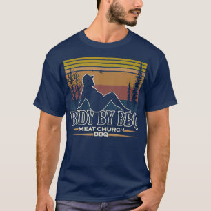 Mens Body By BBQ Vintage Meat Church Grilling T-Shirt
