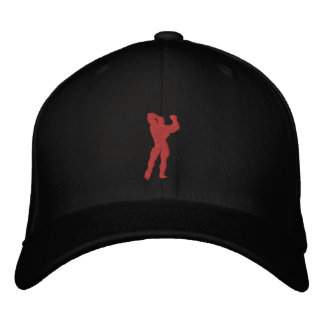 Mens Bodybuilding Pose Embroidered Hat