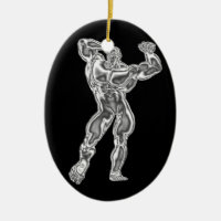 Mens Bodybuilding Pose Ornament