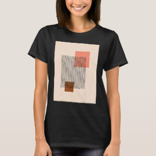 Mens Boho Abstract Shapes Mid Century Modern Art T-Shirt