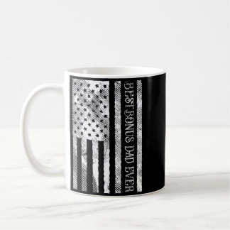 Mens Bonus Dad Flag Vintage Patriot Stepdad Men Coffee Mug