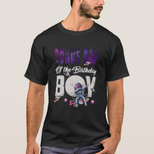 Mens Bonus Dad Of The Birthday Astronaut Boy Space T-Shirt