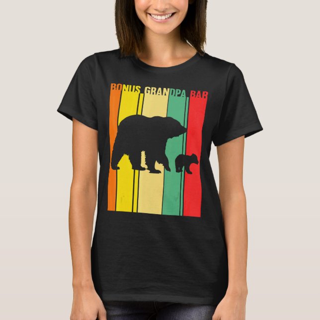 Mens Bonus Grandpa Bär Bonus Grandad T-Shirt (Front)