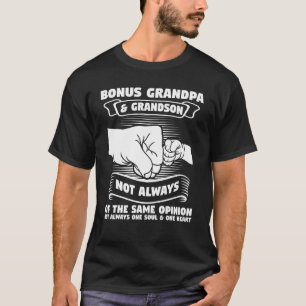 Mens Bonus Grandpa & Grandson Not Always Step Gran T-Shirt