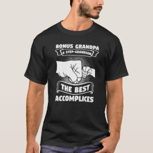Mens Bonus Grandpa & Step Grandson Step Grandpa  1 T-Shirt