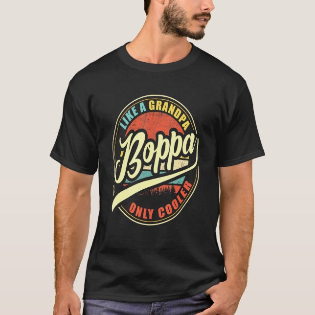 Mens Boppa Like A Grandpa Only Cooler T-Shirt (Front)